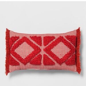 Opalhouse Orange Diamond Skinny Lumbar Throw Pillow